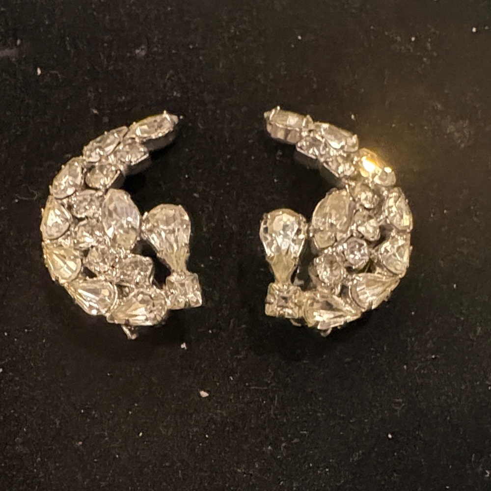 Elegant Silver Crystal Weiss Earrings